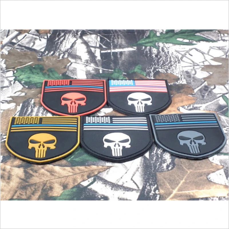 

Multicam The thin blue line Devgru SealTeam Punisher american flag DEVGRU SealTeam Tactical Pvc patch