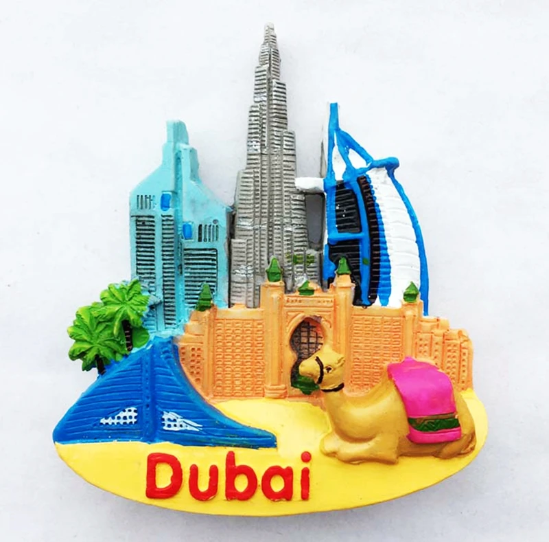 

Burj Khalifa Sailing Hotel Atlantis 3D Fridge Magnets Dubai Tourism Souvenirs Refrigerator Magnetic Stickers Gift