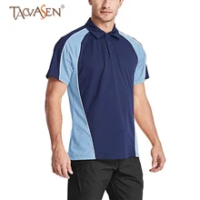 TACVASEN мужская Спортивная хлопковая Футболка Поло тенниска для походов на открытом воздухе Футболка с коротким рукавом для походов одежда для походов