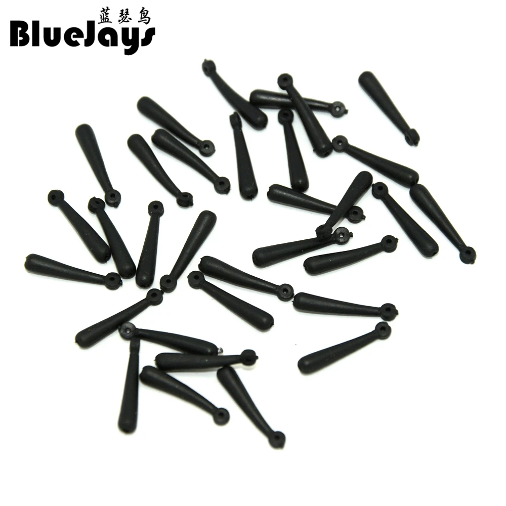 

BLUEJAYS 100Pcs Fishing Bobber Foot Seat Holder Rotation Drift Float Seats Black Rubber Float Connector Herabuna Fishing Tackle