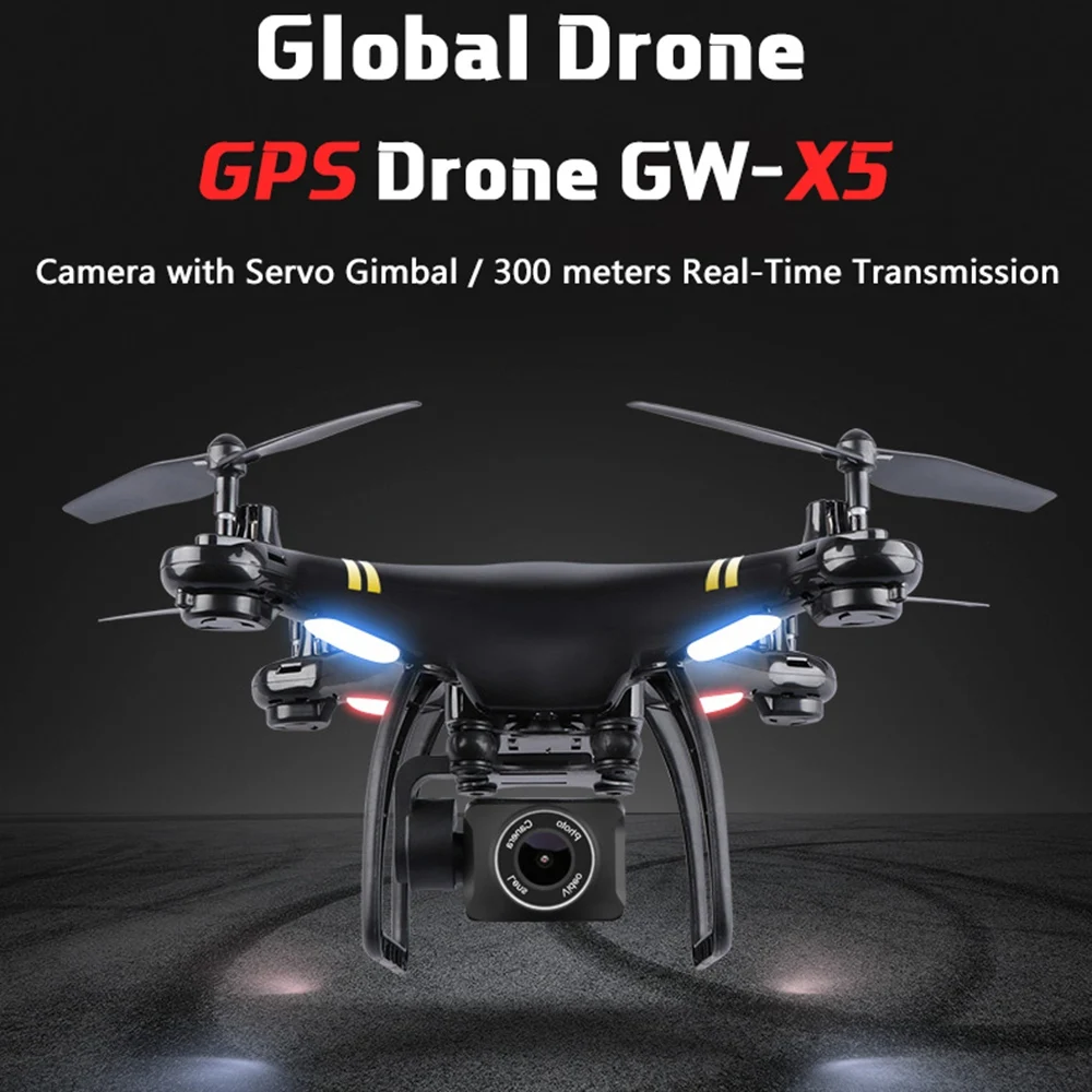 Глобальный Drone Gw168 Gps дистанционное управление самолет с камера Hd 1080 p Rc самолет Wi Fi fpv-квадрокоптер высота Удержание длинные Тим