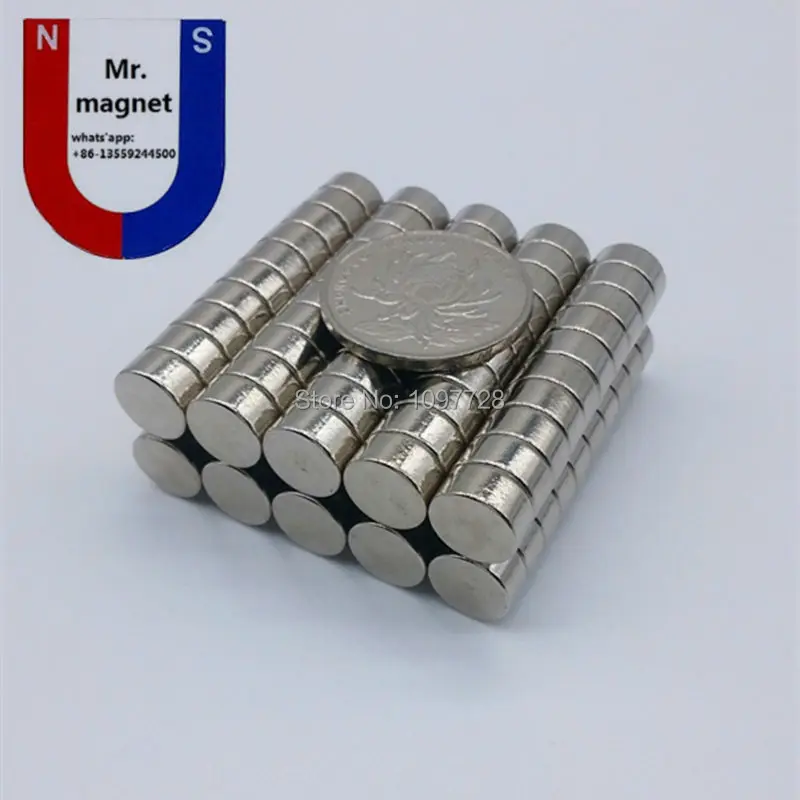 

60pcs 10x5 magnet 10x5mm Super strong sticking neo neodymium D10x5 magnets N35 D10x5mm, 10*5mm permanent magnet 10*5