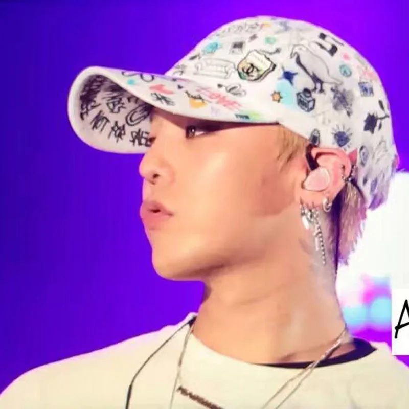 Кепка Bigbang GDRAGON унисекс в стиле K POP модная бейсболка с граффити замшевая хип