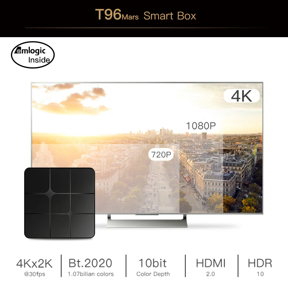 T96 MARS Android 7.1 TV BOX 2GB RAM 16GB ROM Amlogic S905W 2.4G WiFi Bluetooth Media Player 4K HD Smart Set Top Box vs X96 mini