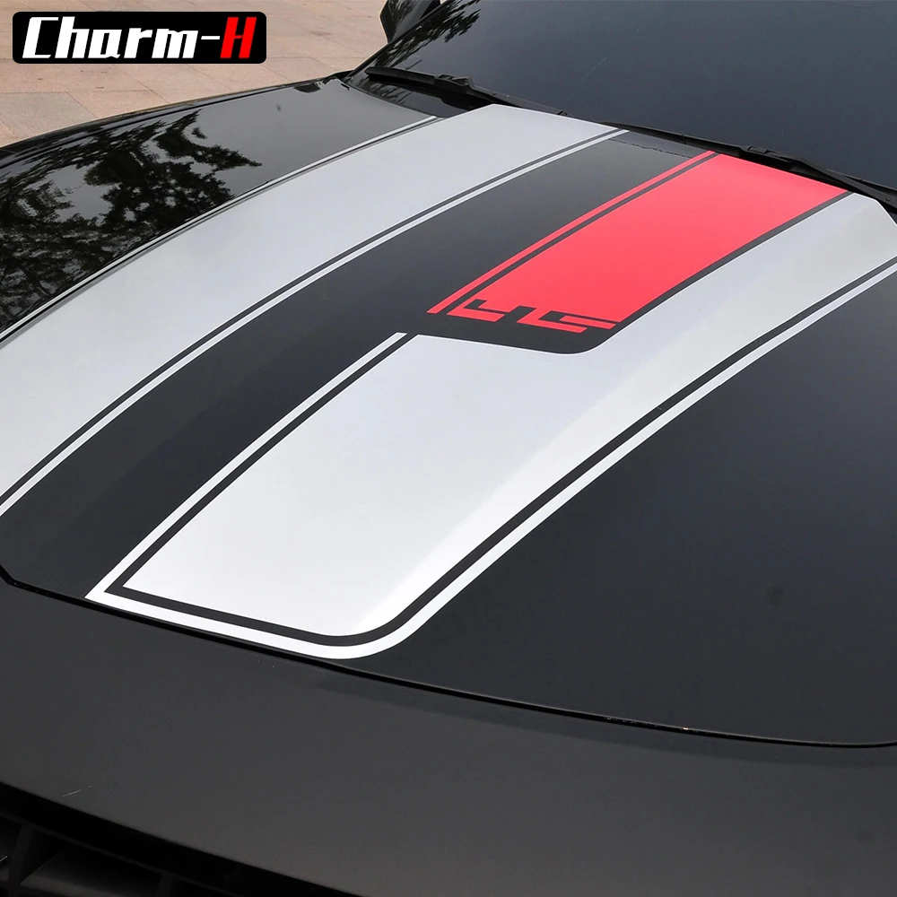 سيارة التصميم هود المحرك الخلفي الجذع غطاء بونيه الفينيل صائق لشفروليه كامارو سباق المشارب ملصقات الملحقات