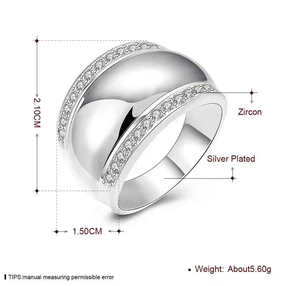 Кольцо для большого пальца Серебряная гладкая поверхности колец для женщин/мужчин невидимая Установка кристалл обручальное кольцо ювелирные изделия мужские кольца для дня рождения
