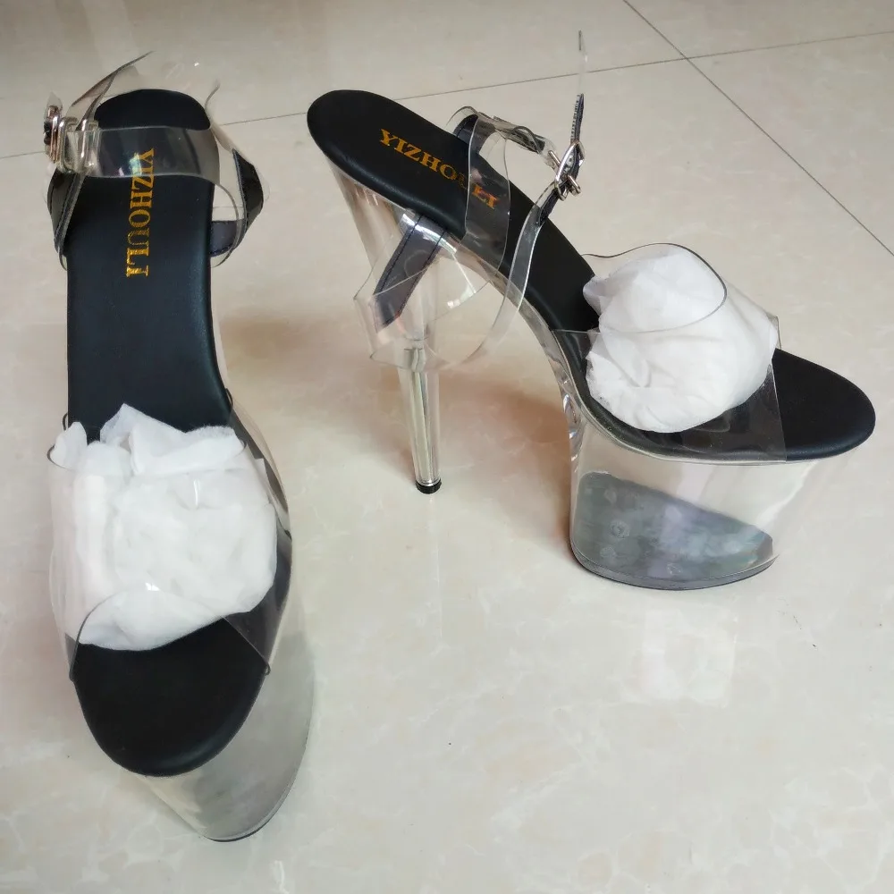 Classic open-toe sandals, summer 20cm high heels 8 inches pole dancing/performance/Star models, dancing shoes