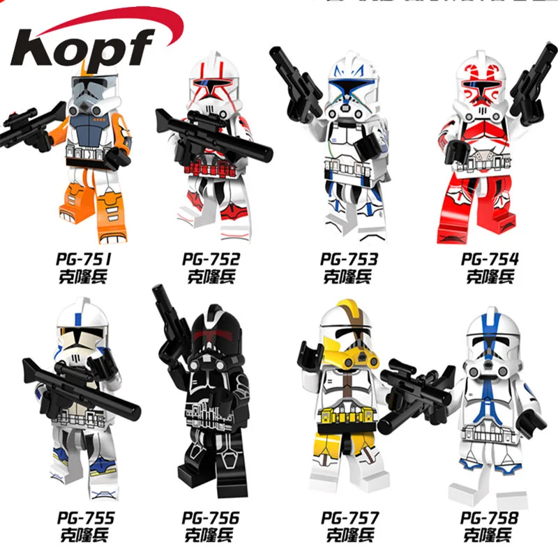 

Single Sale Space Wars White Clone Yellow Utapau Trooper Stormtrooper Commander Kashyyyk Building Blocks Kids Gift Toys PG8077