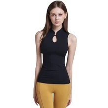 Рубашка без рукавов для занятий йогой, быстросохнущие спортивные рубашки для женщин, одежда для фитнеса, топ для занятий йогой, женский топ на бретелях, жилет