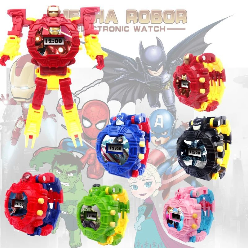 Marvel Avengers 3 Electric Kids Boy Watch Hulk Ironman spiderman Starwars Figure Model Toys Action Figures For Children Gifts (13)