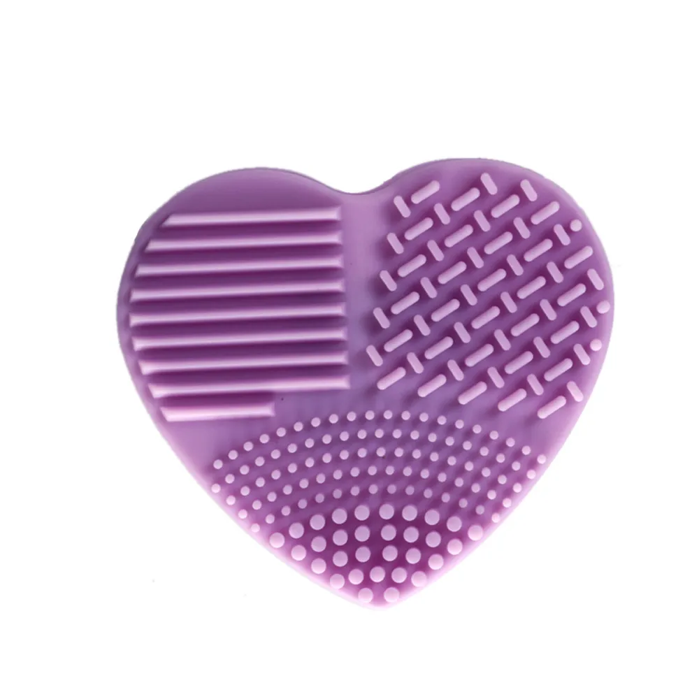 Новейшая силиконовая форма в форме сердца, милый мини-моющий коврик, очиститель, новейшая силиконовая щетка, косметический чистящий инструмент, моющая щетка - Цвет: E