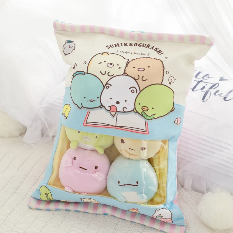 45 см* 35 Sumikko Gurashi угловой био подушка в том числе маленькое создание милый кот динозавр медведь Пингвин курица Плюшевые игрушки 6 шт./компл