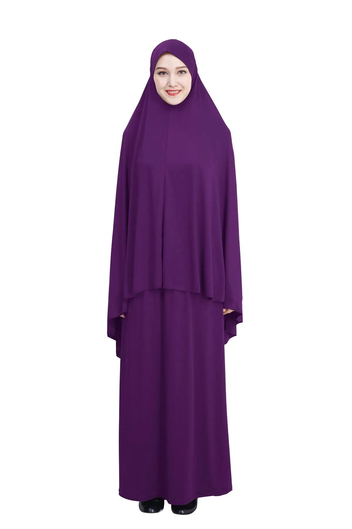 Женское мусульманское платье из 2 предметов Ahram Макси хиджаб химар цзилбаб мусульманское Молитвенное платье для молитв