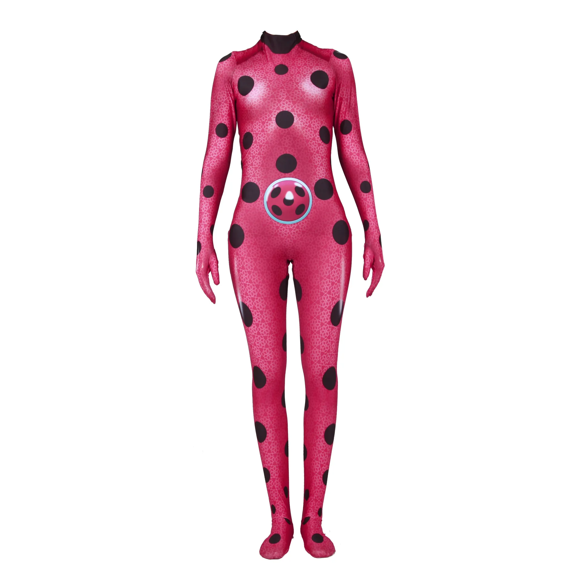 

New Ladybug Cosplay Costume 3D Print Drangon bug Women Ladybug Costumes Halloween Zentai Bodysuit Girls Adults/Kids