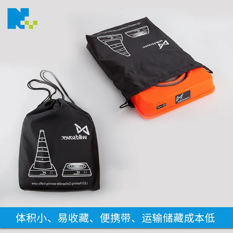 41cm High Foldable Double Warning LED Safety Road Cone Barrier Expansion Ice-cream Cone Charging Reflective Traffic Cones