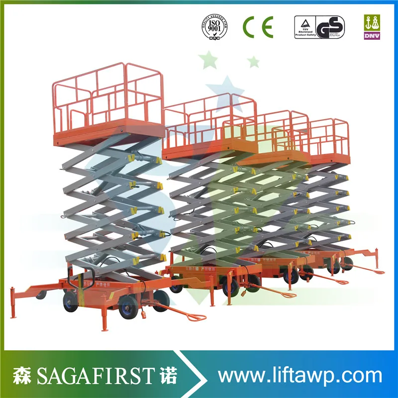

4m to 18m 500kg 2000kg Full Electric Mobile Scissor Lift Aerial Elevated Lift With CE ROHS