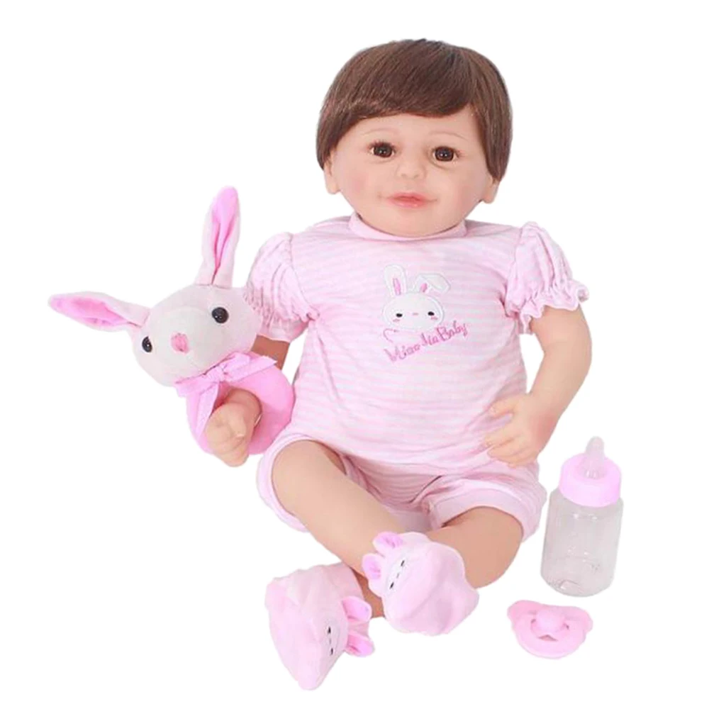 50 см 20 дюймов милый Reborn Baby мягкая виниловая кукла Реалистичная для новорожденных