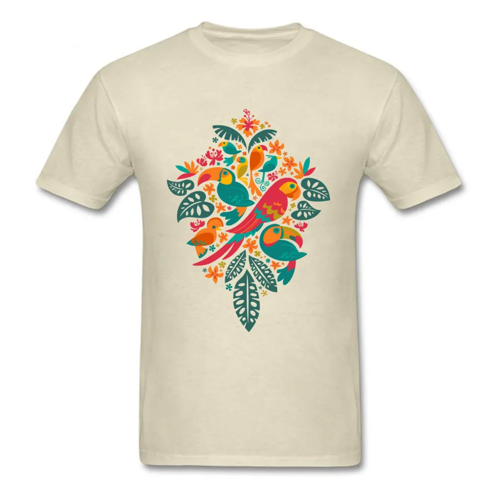 Tropicana T-shirts 2018 New Short Sleeve Simple Style Pure Cotton O Neck Male Tops T Shirt Normal T Shirt Summer/Fall Tropicana beige