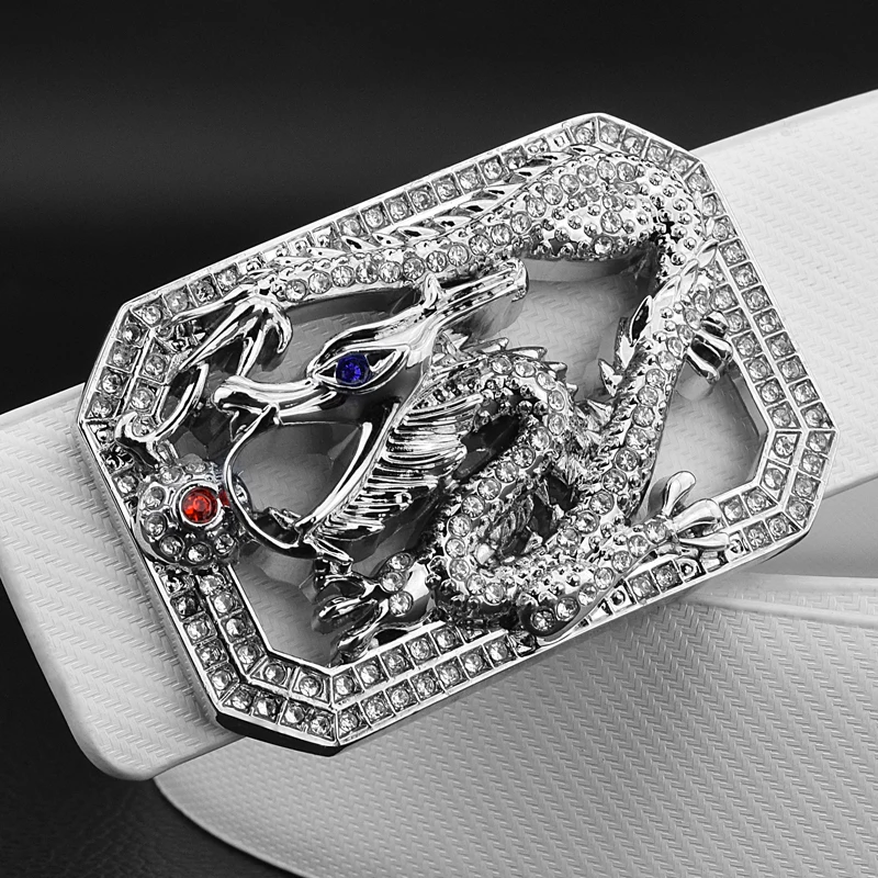 

2018 Designer belts men high quality luxury brand genuine leather belt fashion Dragon golden buckle male cowhide Waist Strap