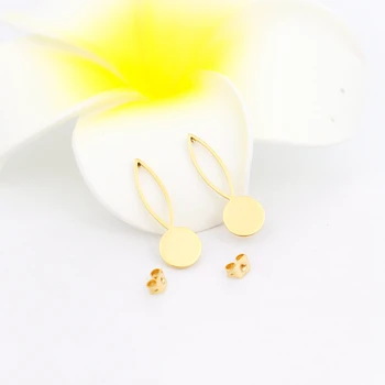 

Wholesale 10 Pairs Stainless Steel Round Circle Stud Earrings Rose Gold Silver Color Geometric Earring Women Fashion Jewelry