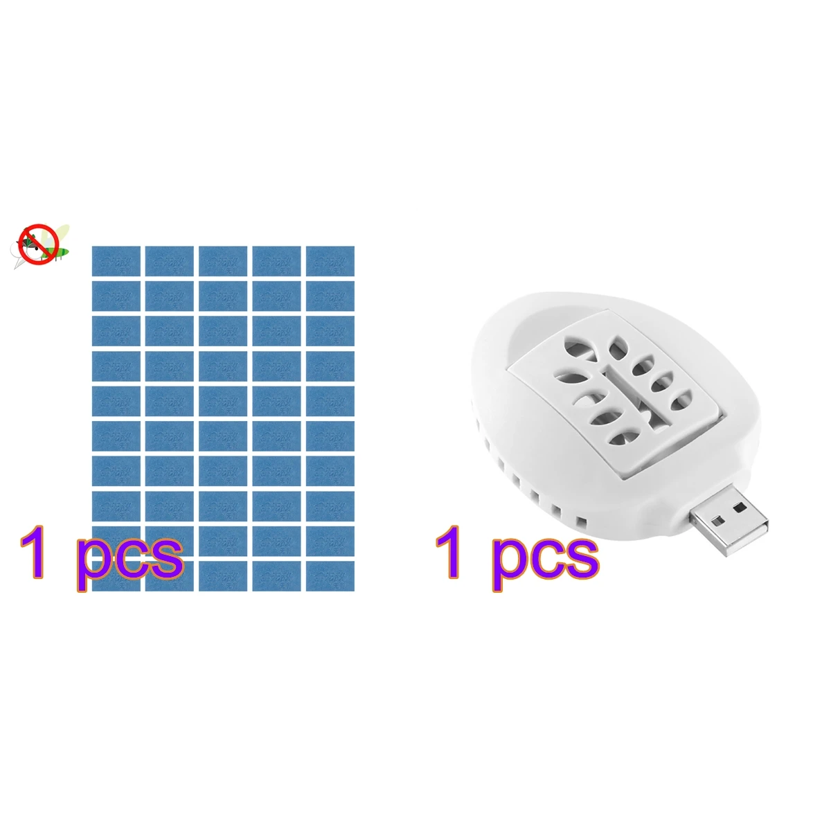 Электрический USB москитный нагреватель репеллента наклейка от комаров вредителей муха насекомых нагреватель 50 шт. противомоскитная Замена планшета - Цвет: Repeller and Tablet
