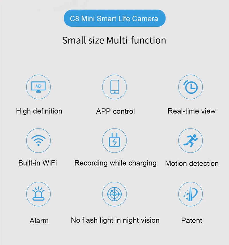 Новый мини камера Wi Fi IP HD ночное видение видеокамера обнаружения движения беспроводной Малый портативный cam няня домашнего наблюдения