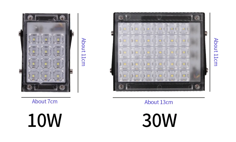 Прожектор Наружная Светодиодная лампа фонарь-рефлектор прожектор мощностью 10 Вт, 20 Вт, 30 Вт, 50 Вт, ручная сборка стены шайба IP65 Водонепроницаемый сад 220 V SMD LED освещение