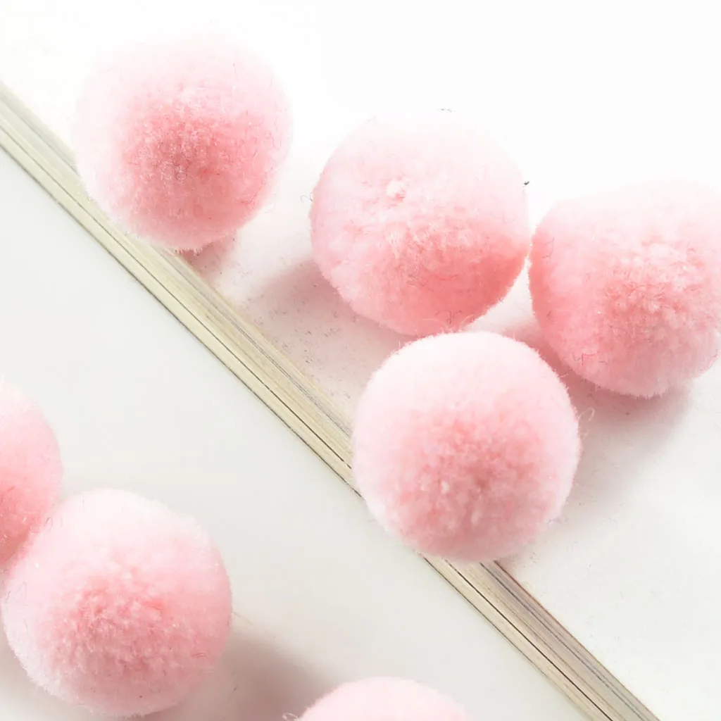 50pcs Mixed Color DIY Wool Felt Balls Pom Pom Beads Crafts Decoration 15mm