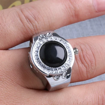 

20mm Gemstone Agate Round Finger Ring Watch Jewelry Gift Modern Style