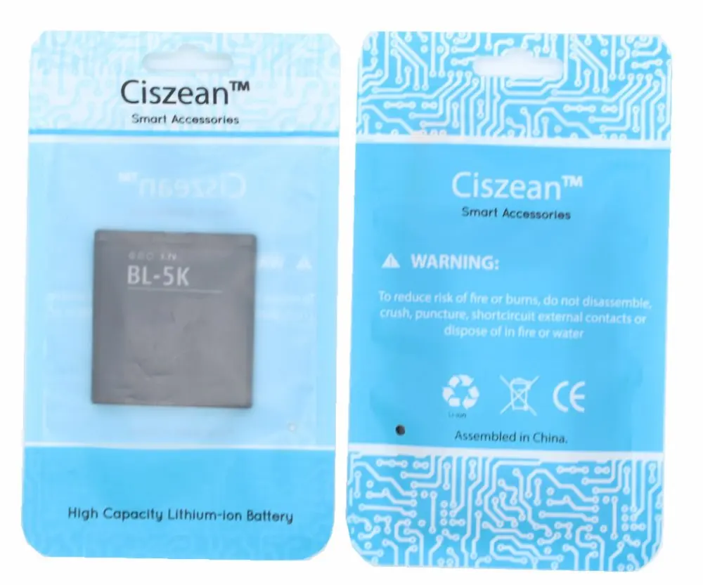 Ciszean 5x3 7 в 1200 мАч фотоаккумулятор для телефона Nokia N85 N86 N87 8 Мп 701 X7 00 C7 BL 5K Oro 2610S T7