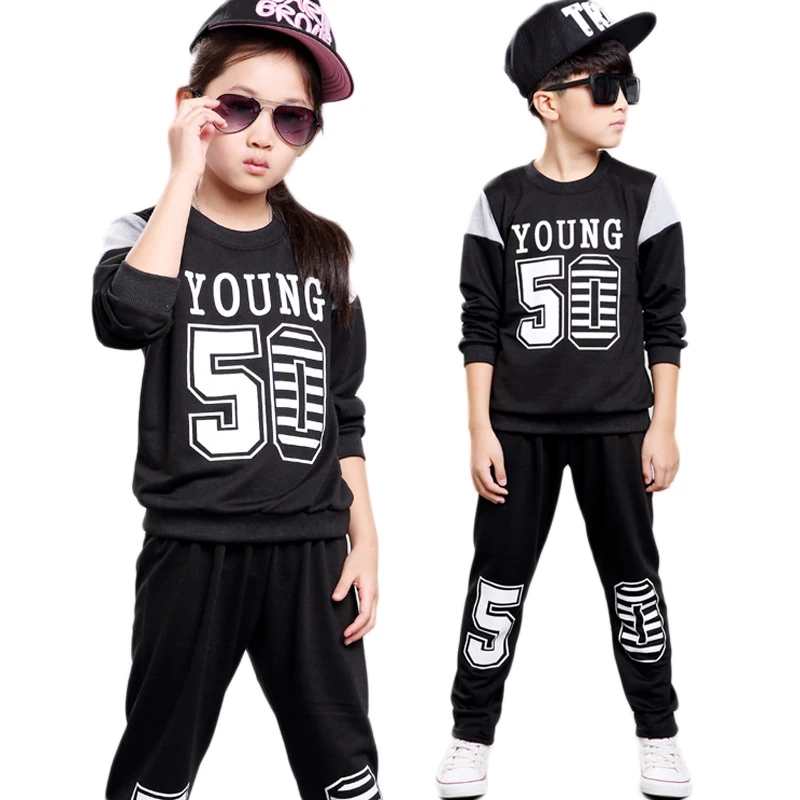 boys clothing set girls clothing children sport su...