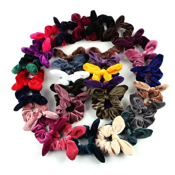 

16Pcs Colors Random Rabbit Ears Hair Band Hair Accessories Elastic Hair Band For Women Girl Rubber Band Hair Rop Set