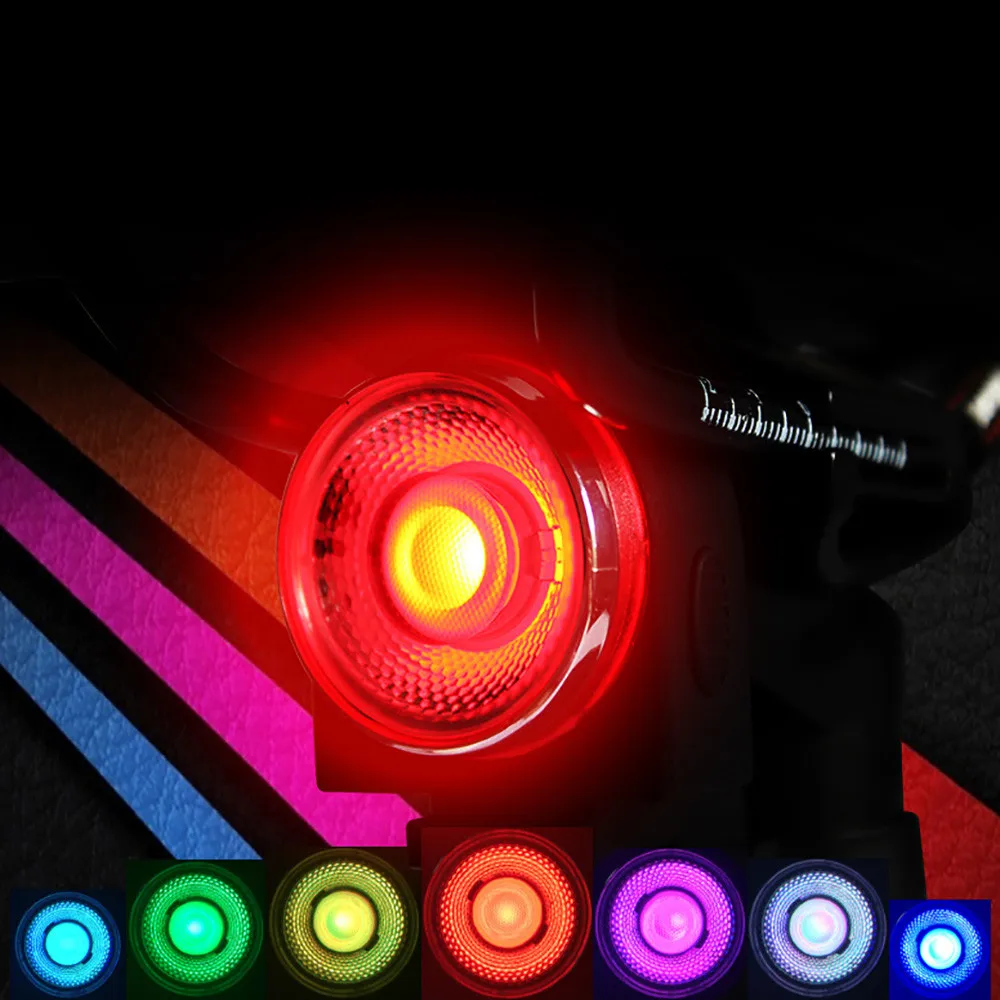 Bicycle Tail Lights USB Rechargeable Smart Colorful Road Bike Rear