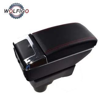 

WOLFIGO Car Center Console Armrests Storage Box Fit For Chevrolet Sonic / Aveo 2012-2015