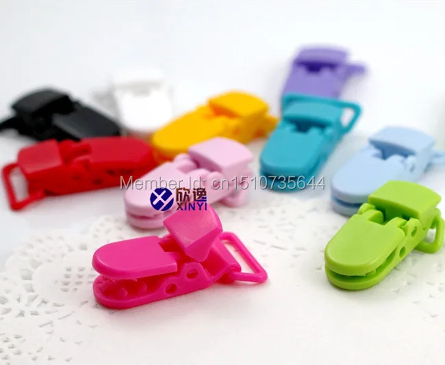 Смешанные 11 цветов для опций 55 шт KAM пластиковый зажим пластиковый Соска-пустышка с клипсой-держателем зажим для ребенка 20 мм