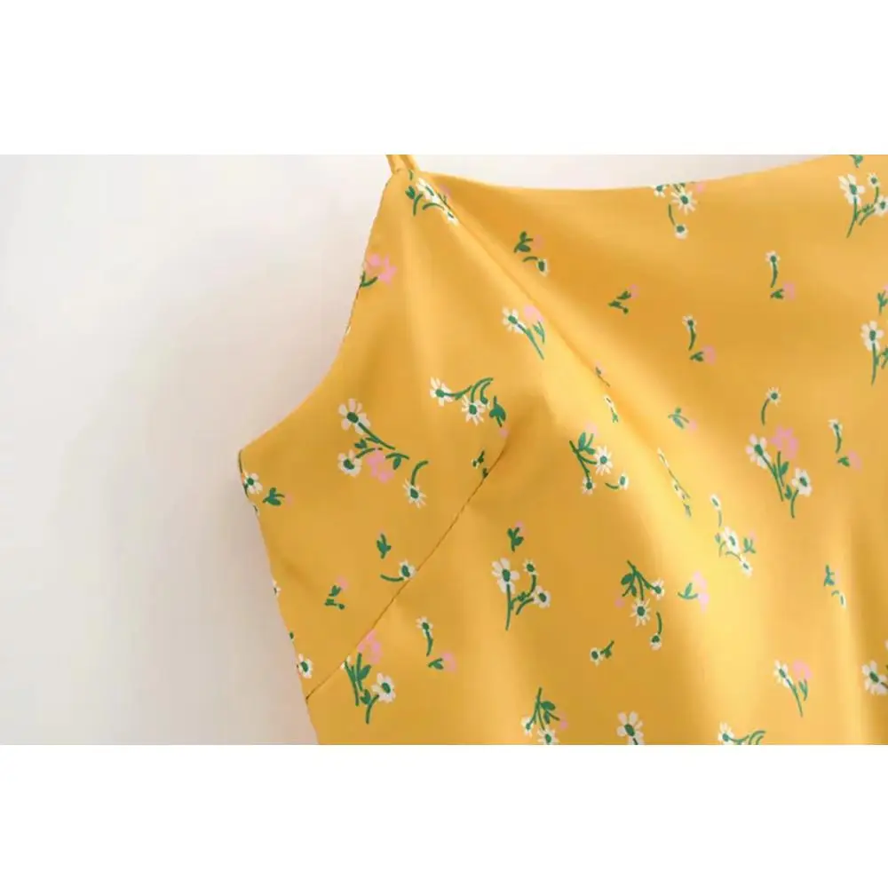 Женская одежда 2019 летний укороченный Топ женский boho Цветочный Принт спагетти