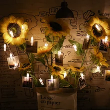 10 20 50 светодиодный зажим для фотографий, светодиодный светильник, сказочные светильники с питанием от аккумулятора, Рождественские Свадебные украшения для дома, спальни, вечерние украшения