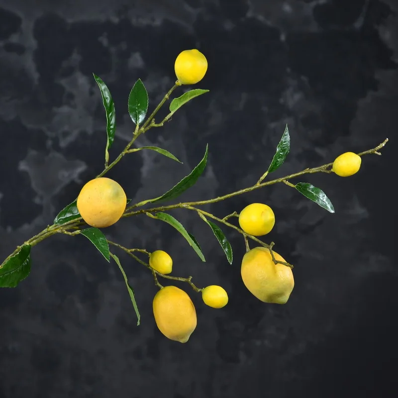 

92cm Simulation Lemon Branch Fruit Green Decoration High Imitation Home Hotel Decoration Prop Lot of Festive Party Supplies 90g