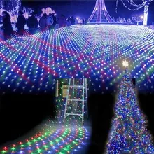 4 м x 6 м 750LED светящаяся сетка наружная Рождественская фея Гирлянда Свет для рождественского праздника Свадебная вечеринка украшение 8 Режим AC110V-220V