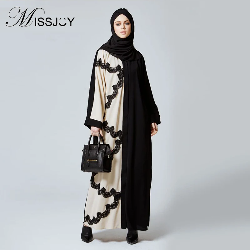 MISSJOY хит цвета лоскутное длинное платье Ближний Восток арабские мусульманские халаты длинный рукав v-образный вырез кардиган вязаный