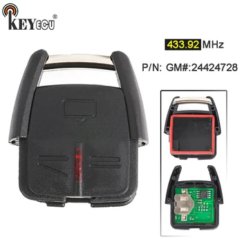 

KEYECU 10x 433.92MHz P/N: G*M#:24424728 3 Button Remote Key Fob for Opel, for Vauxhall Astra Zafira Omega Vectra Without Blade