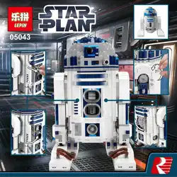 Лепин 05043 2127 шт. новые оригинальные Star серии R2-D2 робот комплект из печати строительные блоки Кирпич игрушка для дети puzzel подарок войны
