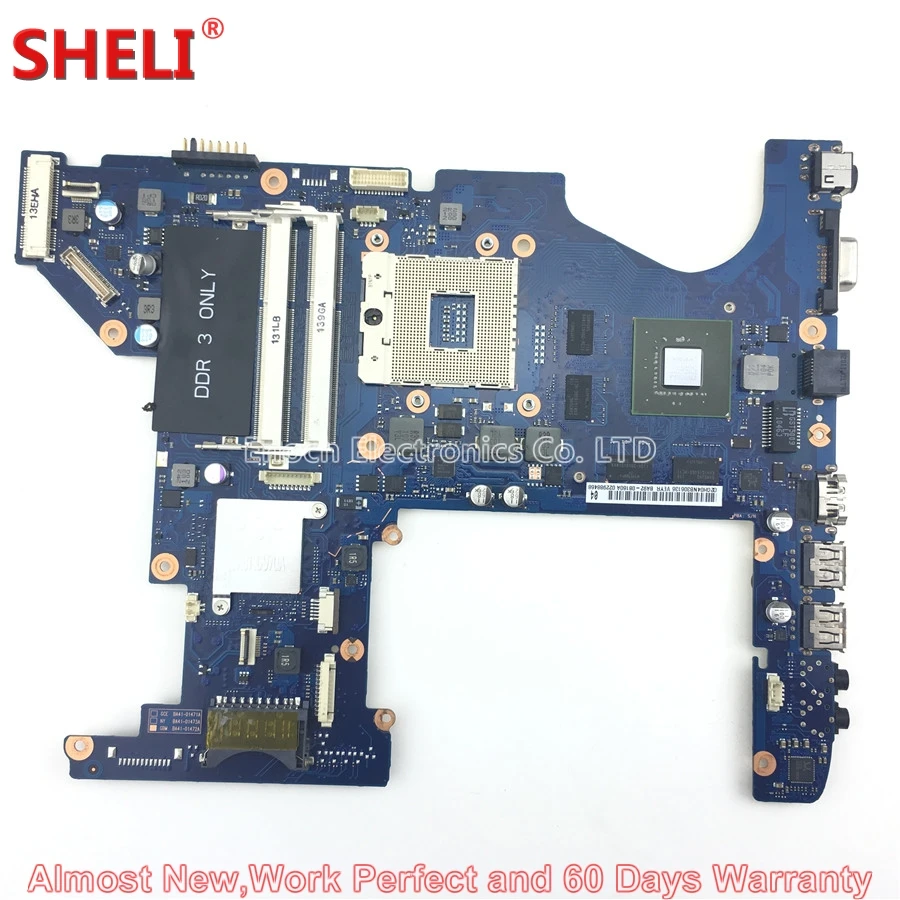 Шели BA92 08160A 08160B материнская плата для ноутбука samsung RF511 NP BA41 01472A L1PF HM65 GT540M 1 ГБ DDR3