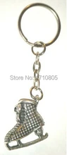 50pcs New Creative Fashion Vintage Silver Ice Skate Charm Fit Key Chain Ring DIY Keyring Chains Accessories Free Shipping A592 50pcs tibetan silver cute roller skate ditsy charm necklace sp chain xa18