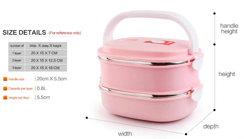 Microwaveable Lunch Bento Box Stainless Multifunction Steel Adults Kids Meal Prep Picnic Food Container Storage Boxs Dinnerware