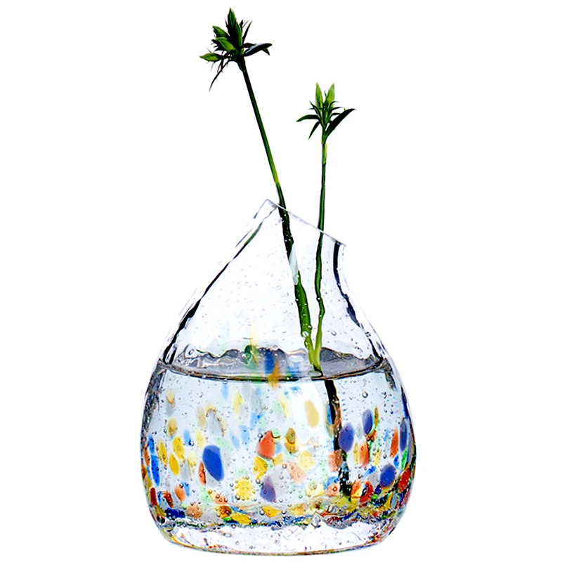 

Modern glass vase Cat Foot Bubble small Vase Colorful glass bottle Handmade Vase Crafts Household Ornament Wedding Gifts