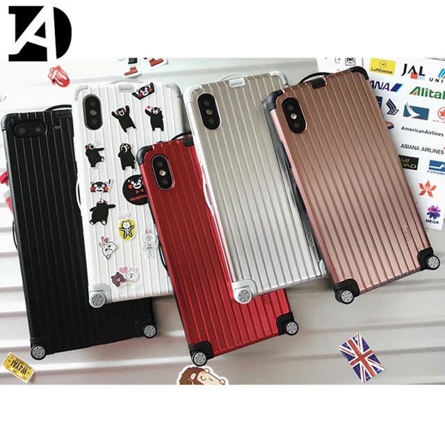 Buy Luxury Luggage Trolley Case For iPhone X 8 8Plus 7