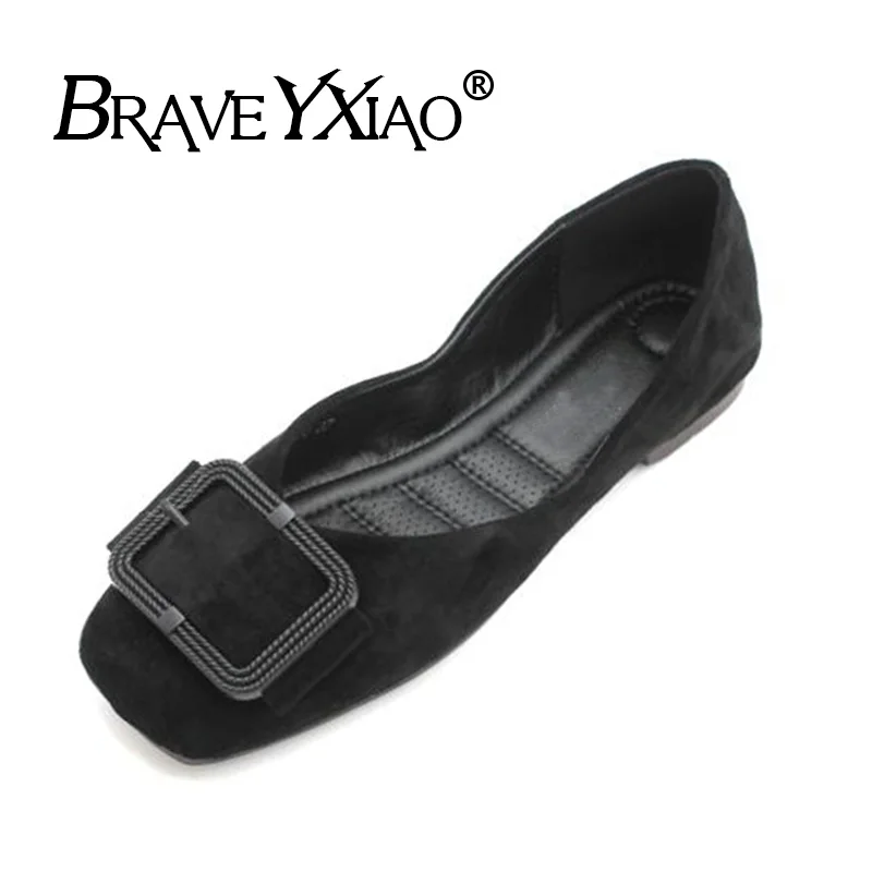 

2019 Ins Fashion Flats for Women Boat Shoes Casual Luxury Brand Office Ladies Shoes Slip-on Woman Flats Plus Size YX1308