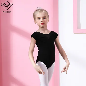 

Wechery Cotton Leotards for Girls 2018 Gymnastics Leotard Bodysuit One Piece Short Sleeve Ballet Dancing Wear Performance Shows