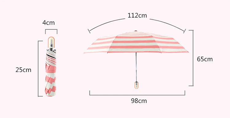 Полностью автоматический складной зонт от солнца, Женский Зонт от дождя, универсальный зонт от солнца и дождя с ручкой, 3 Складной Ветрозащитный женский зонт